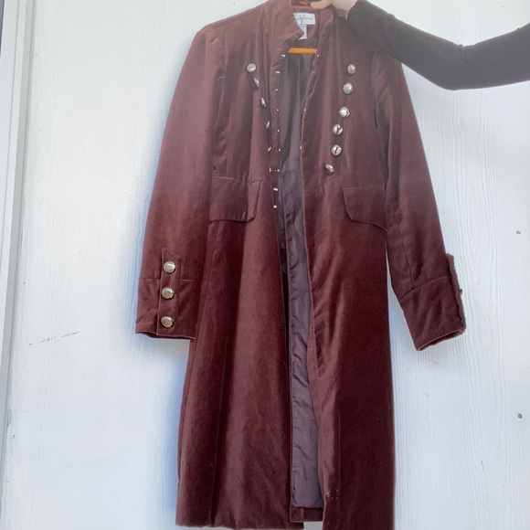 Beautiful vintage velvet brown trench coat - Picture 5 of 5